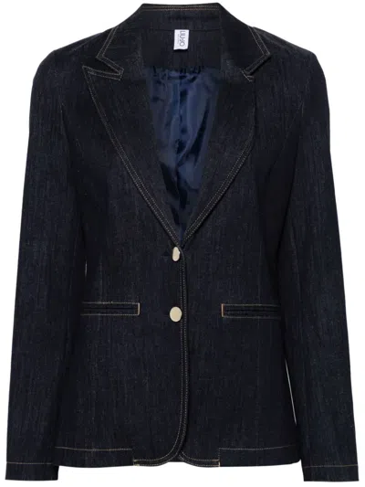 Liu •jo Denim Blazer In Blue