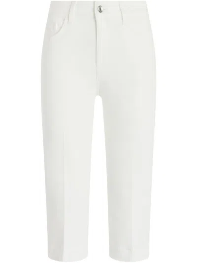 Liu •jo Denim Capri Trousers In White