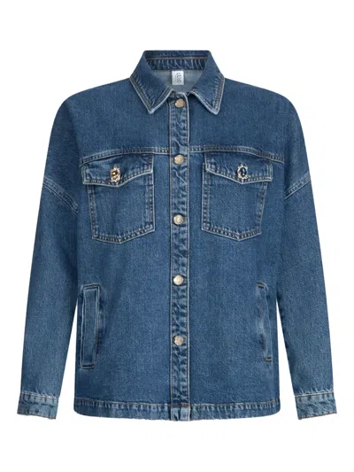 Liu •jo Denim Jacket In Blue
