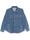 Liu •jo Denim Jacket With Chest And Side Pockets In Blue