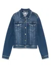 Liu •jo Liu Jo Classic Denim Jacket With Vintage Faded Finish In Blue