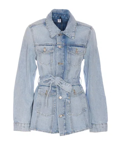LIU •JO LIU JO BELTED DENIM JACKET