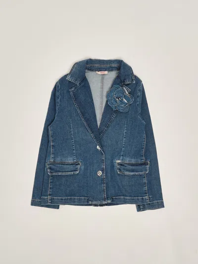 Liu •jo Kids' Denim Jacket Jacket In Blue