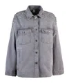 Liu •jo Denim Jacket With Belt Loops In Gray