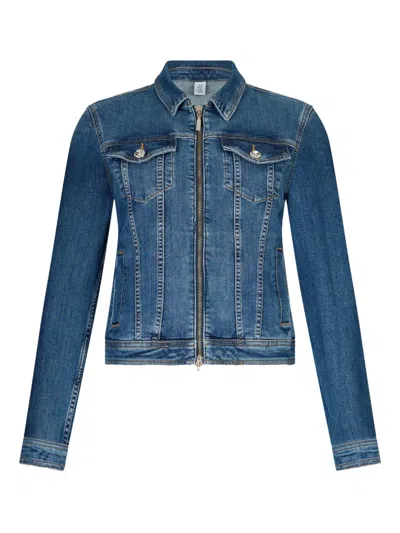 Liu •jo Denim Jacket With Zip In Blue