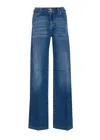 Liu •jo Liu Jo Long Stretch Jeans With Logo Belt In Blue