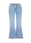 Liu •jo Liu Jo Logo Patch Flared Jeans In Blue