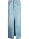 Liu •jo Maxirock Aus Denim In Blau