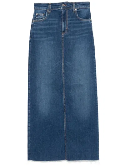 Liu •jo Denim Midi Skirt In Blue