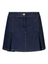 Liu •jo Ruffle Detail Denim Mini Skirt