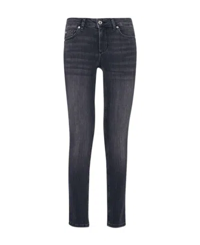 Liu •jo Denim Pants With Logo On The Back In Black