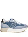 Liu •jo Denim Platform Sneakers In 蓝色
