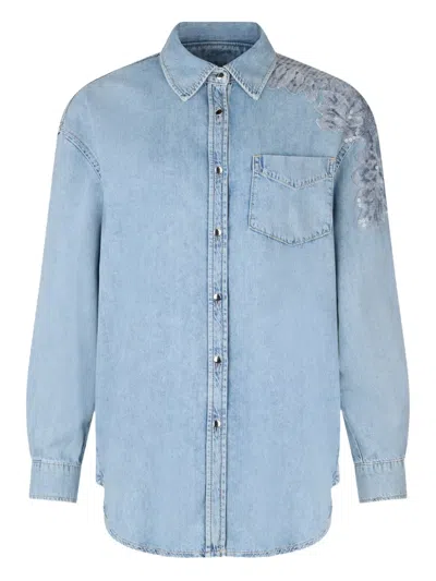 Liu •jo Denim Shirt In Blue