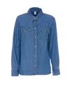 Liu •jo Liu Jo Classic Denim Jacket With Vintage Faded Finish In Blue