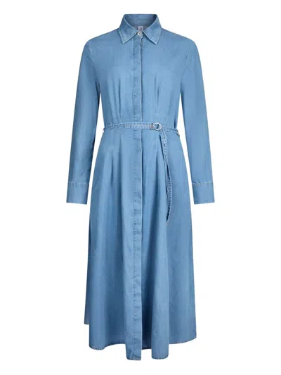 Liu •jo Denim Shirt Dress In Blue