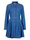 Liu •jo Denim Shirt Dress In Blue