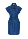 Liu •jo Belted Denim Mini Dress With Waist Tie