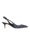 Liu •jo Denim Slingback Pumps In Multi