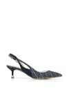 Liu •jo Denim Slingback Pumps In Multi