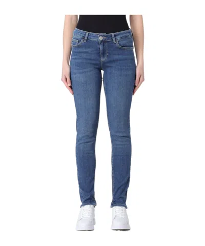 Liu •jo Denim Trousers With Belt Loops In Blue