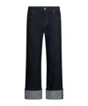 Liu •jo Straight-leg Blue Jeans With Cuffed Hem In Blue