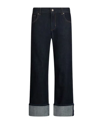 LIU •JO DENIM TROUSERS WITH BELT LOOPS