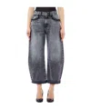 Liu •jo Denim Trousers With Belt Loops In Gray