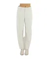Liu •jo Relaxed Fit Straight Leg Trousers In White