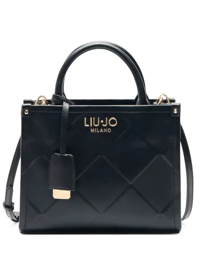 Liu •jo Diamond-pattern Tote Bag In Black