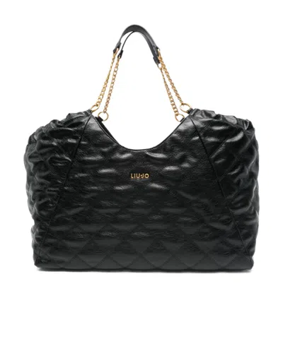 Liu •jo Diamond-quilted Tote Bag In Black