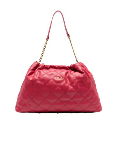 LIU •JO LIU JO CHAIN-LINK QUILTED SHOULDER BAG