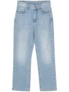 Liu •jo Distressed Cropped Jeans In Blue