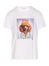 Liu •jo Graphic Dog Print T-shirt With Strass Detail In Multi