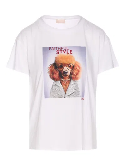 LIU •JO DOG-PRINT T-SHIRT