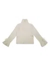 Liu •jo Dolcevita Tie-detailing Sweater In Neutral