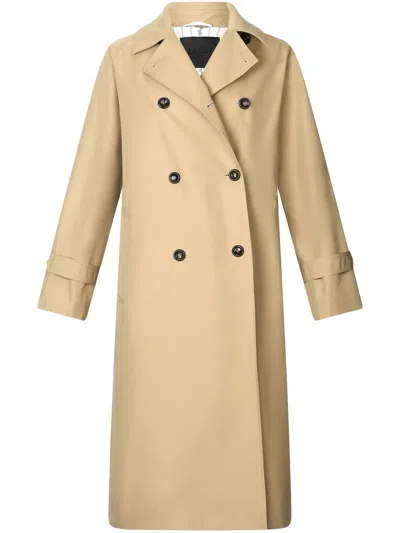 Liu •jo Double-breasted Belted Trench Coat In Brown