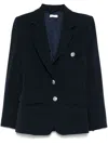 Liu •jo Double-breasted Blazer In Blue