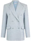 Liu •jo Double-breasted Blazer In Blue