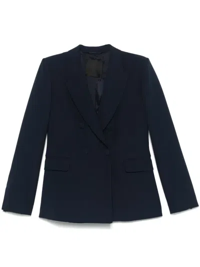 Liu •jo Double-breasted Blazer In Blue