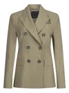 Liu •jo Double-breasted Blazer In Brown