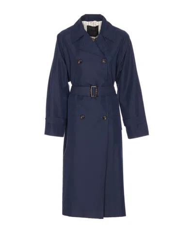 Liu •jo Double-breasted Coat In Black