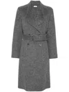 Liu •jo Double-breasted Coat In Grau