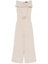 Liu •jo Double-breasted Jumpsuit In Neutrals