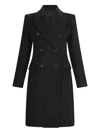 Liu •jo Double-breasted Wool Coat In Black