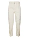 Liu •jo Double-button Cuffed Trousers In Neutral