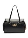 Liu •jo Double-handle Clasp Shoulder Bag In Black