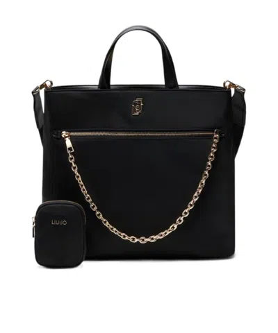 Liu •jo Double Handle Shoulder Bag In Black