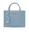 Liu •jo Quilted Denim Cross-body Bag With 2 Handles In Blue