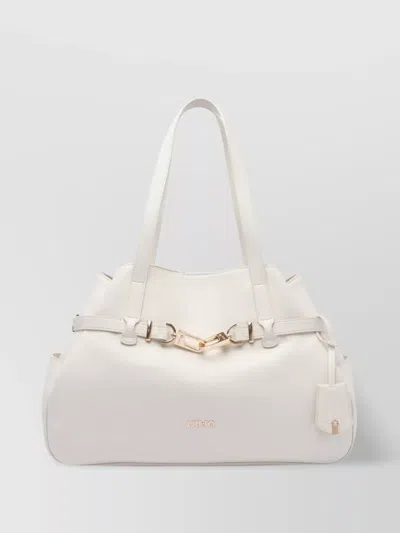 Liu •jo Double Handle Shoulder Bag With Buckle Detail In White