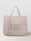 Liu •jo Double Handle Shoulder Bag With Tassel Detail In Beige